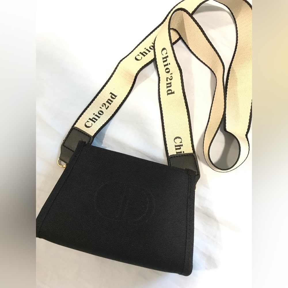 Dior beauty black mini pouch converted into crossbody bag